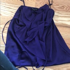 Purple ruffle tank